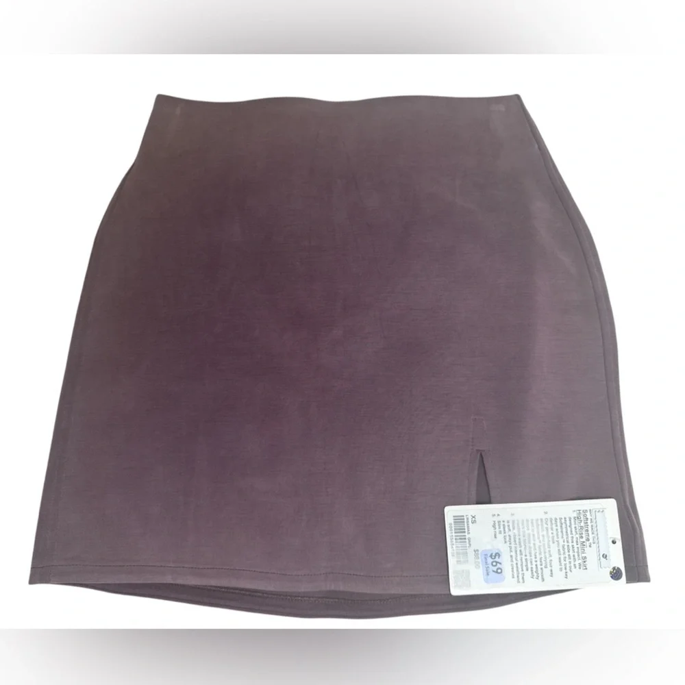 Lululemon Athletica, NWT, Sofstreme High Rise Mini Skirt, Goodnight Plum